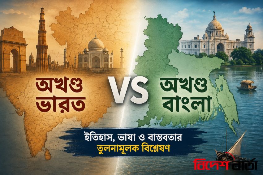 অখণ্ড ভারত নাকি অখণ্ড বাংলা? ইতিহাস, ঐতিহ্য, ভাষা, ধর্ম ও রাষ্ট্রচিন্তার আলোকে কোন ধারণার ভিত্তি বেশি যৌক্তিক?