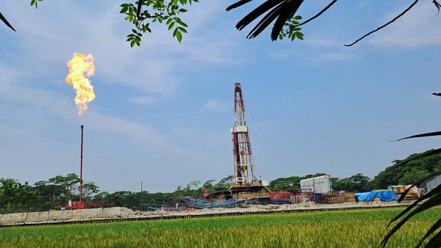 ভোলার ইলিশা-১ গ্যাস কূপ থেকে পরীক্ষামূলকভাবে গ্যাস উত্তোলন শুরু