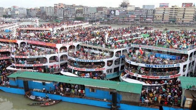সদরঘাট লঞ্চ টার্মিনালে নেই যাত্রীর চাপ